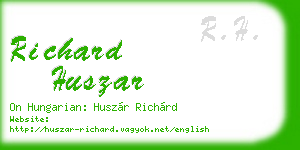 richard huszar business card